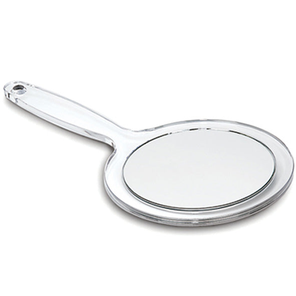 Clear Acrylic Handheld Double Sided Magnifying Mirror (M795)