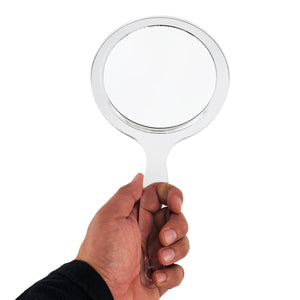 Clear Acrylic Handheld Double Sided Magnifying Mirror (M795)