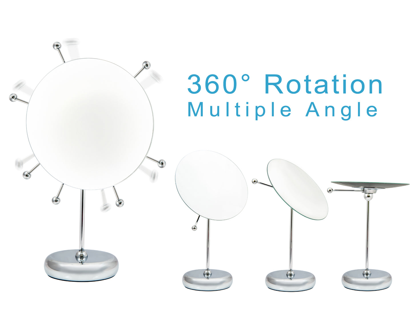Rucci Table Top, Wall Mount, Suction Magnifying Makeup Mirror (M875)