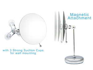 Rucci Table Top, Wall Mount, Suction Magnifying Makeup Mirror (M875)
