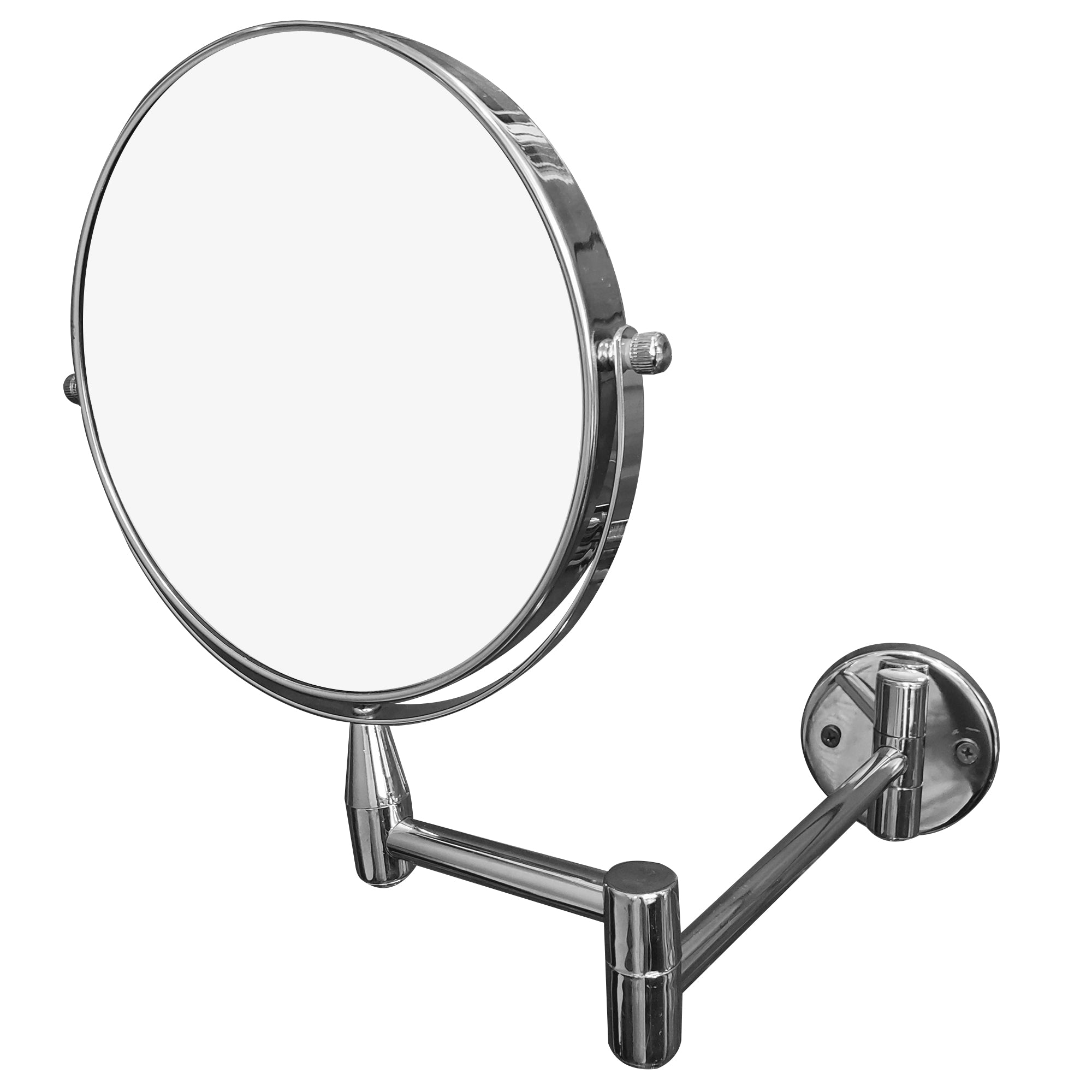 Extendable Swivel Arm Wall Mounted Mirror, 7X Magnification Chrome Finish (M880)