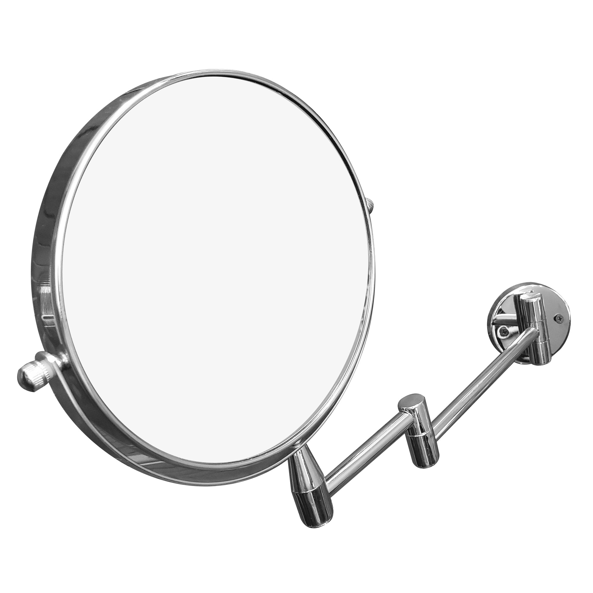 Extendable Swivel Arm Wall Mounted Mirror, 7X Magnification Chrome Finish (M880)