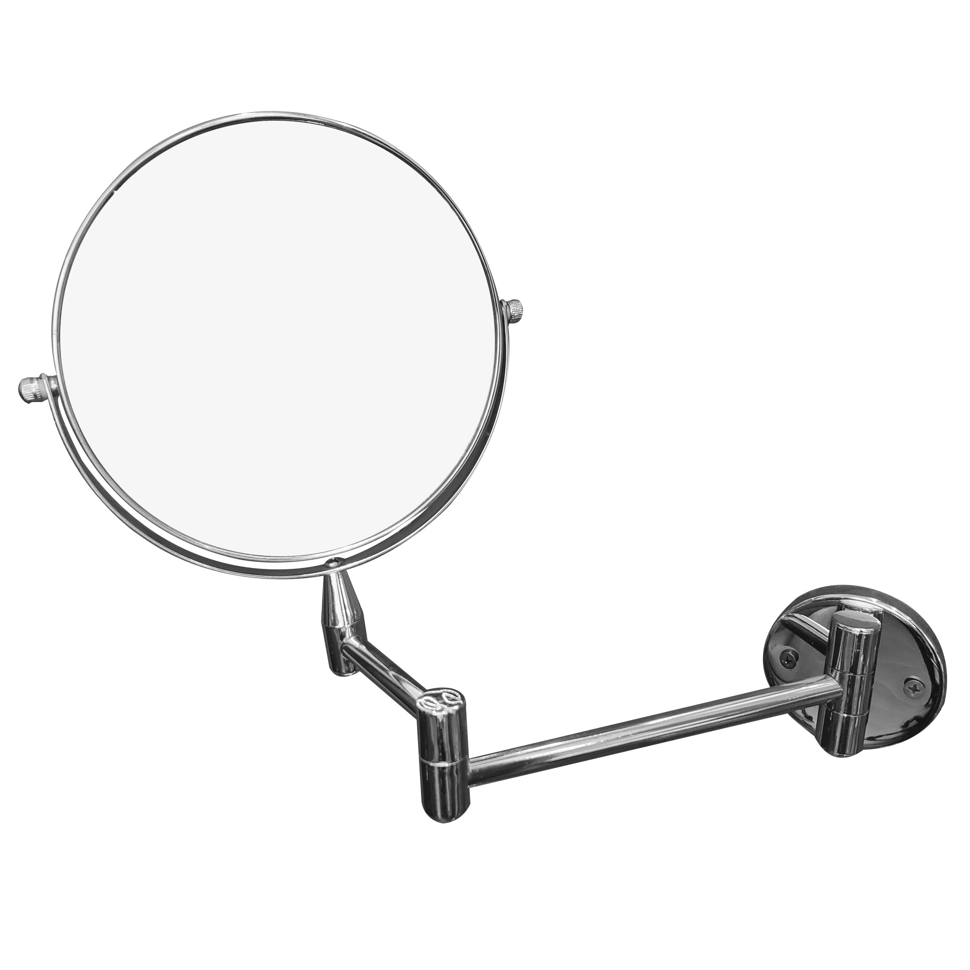 Extendable Swivel Arm Wall Mounted Mirror, 7X Magnification Chrome Finish (M880)