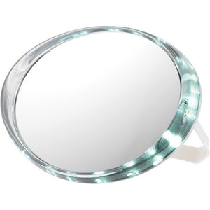Acrylic Frame Oval Counter-top Magnifying Mirror with Travel Pouch (M882)
