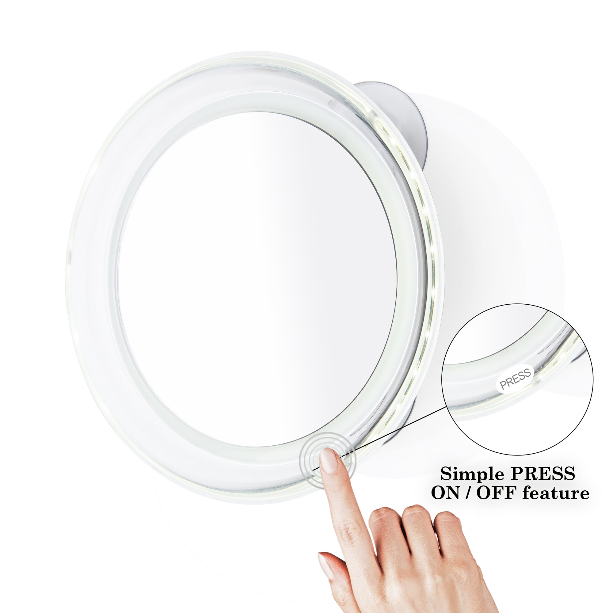 Rucci Lighted Suction Mirror With Magnification (M951 / M952)