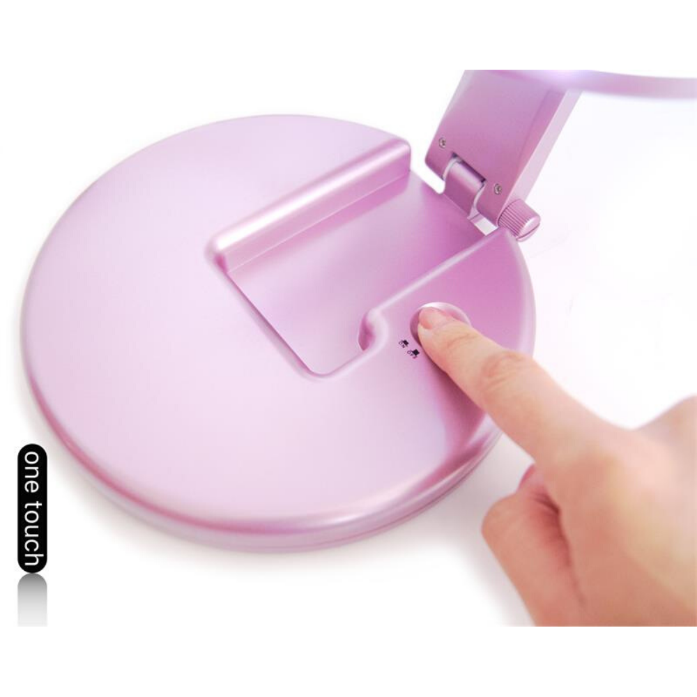 Lighted And Foldable Pink Travel Mirror (M958)