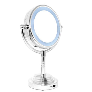 Rucci Double Sided LED Magnifying Chrome Finish Mirror (M978)