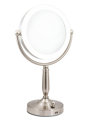 Rucci Lighted Magnifying LED Stand Mirror With 3 Dim Settings (M997)