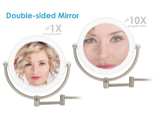 Makeup Vanity LED Wall Mount Magnifying Mirror with Metal Frame (M999)