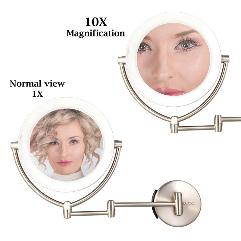 Rucci Modern Lighted Magnifying Makeup Mirror (M1000)