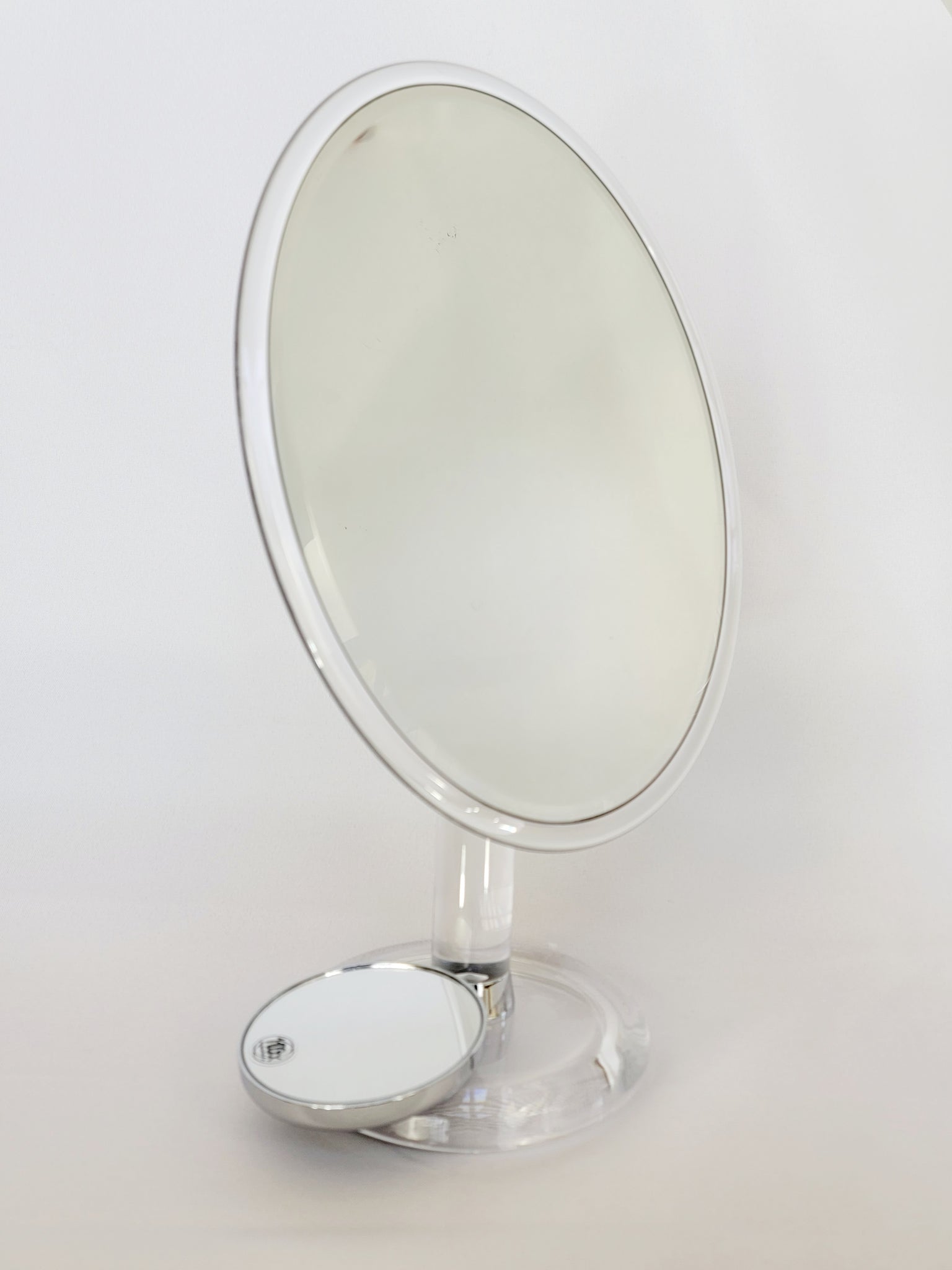 Oval Stand Mirror W/ 10X Magnification Magnetic Insert