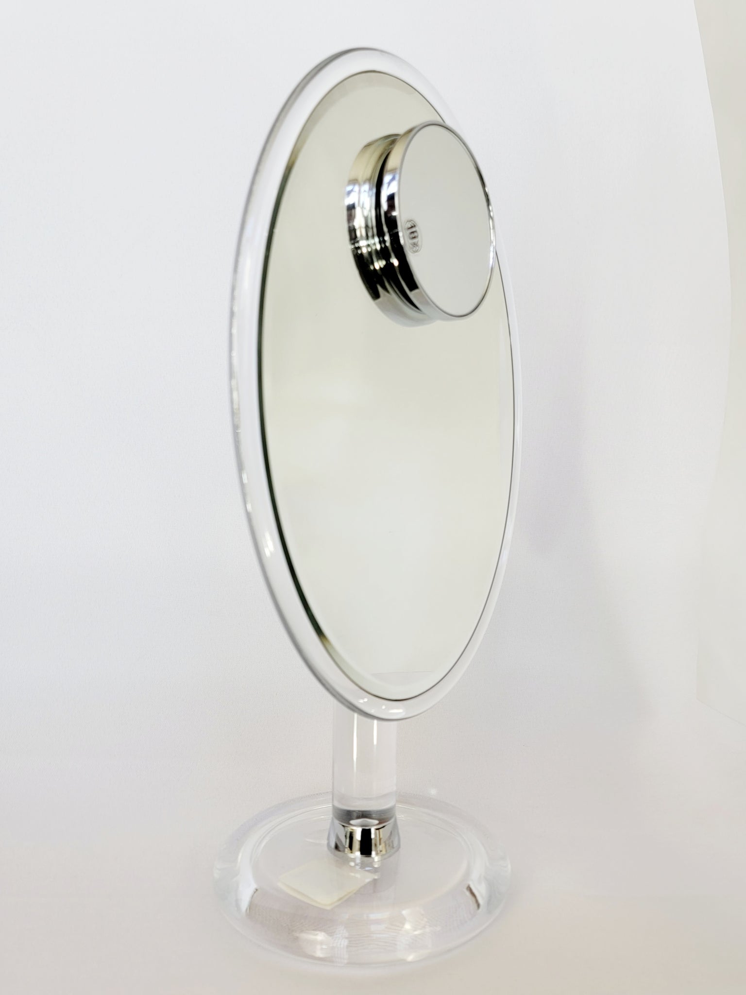 Oval Stand Mirror W/ 10X Magnification Magnetic Insert